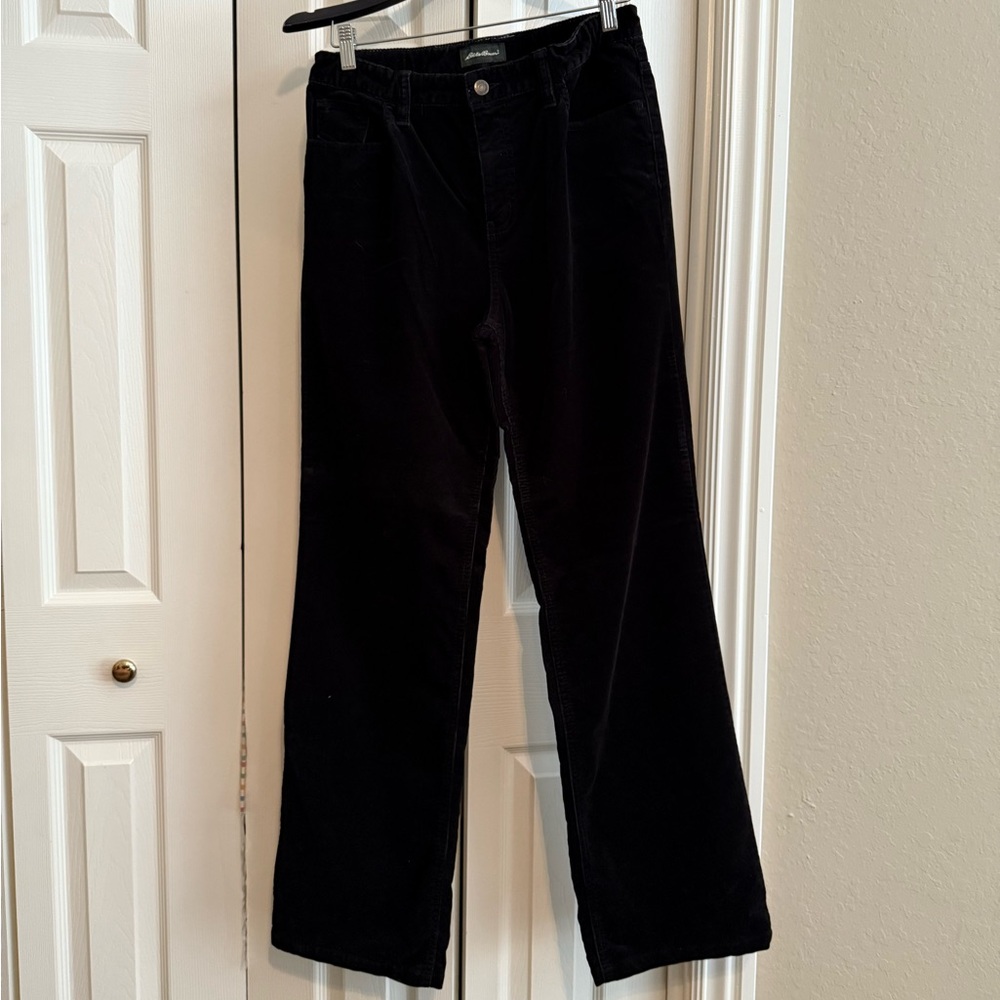 Eddie Bauer black corduroy straight leg pants